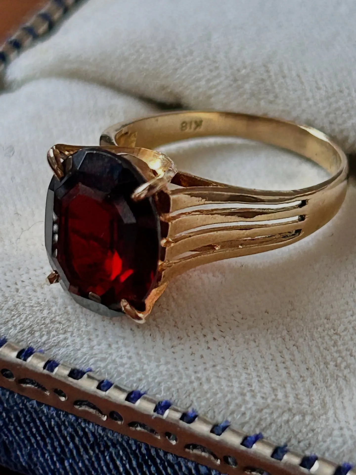 アメシスト・ガーネット K18リング 四日市で買取